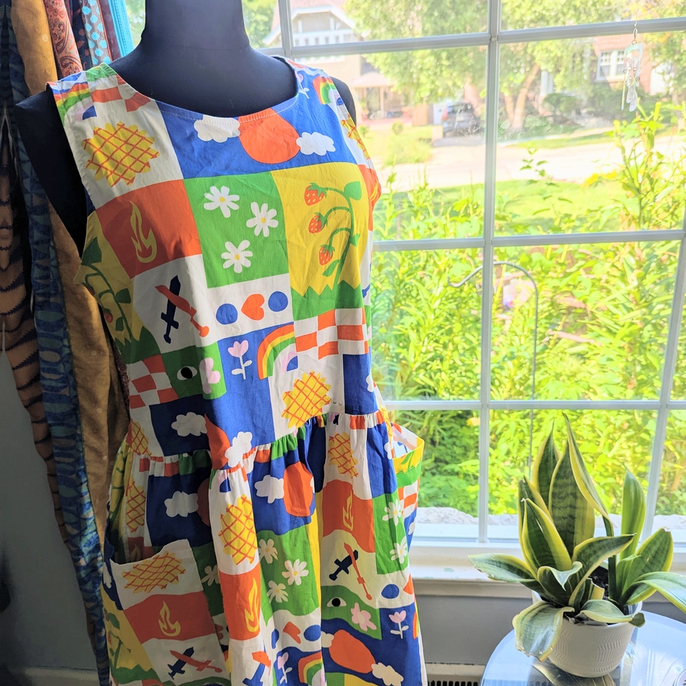 Nooworks Multicolor Big Pocket Dress In gentilhomme Print